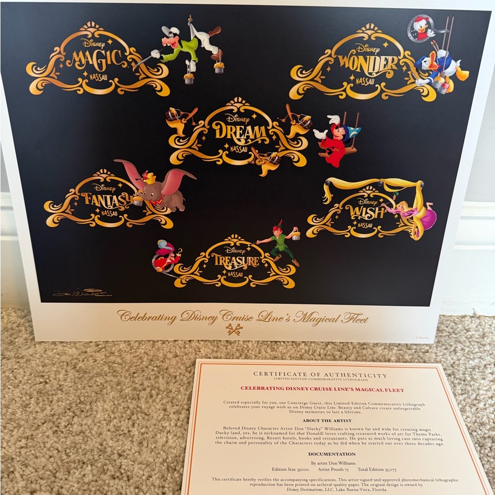 Disney Magical Fleet Celebration Poster - Black and Gold